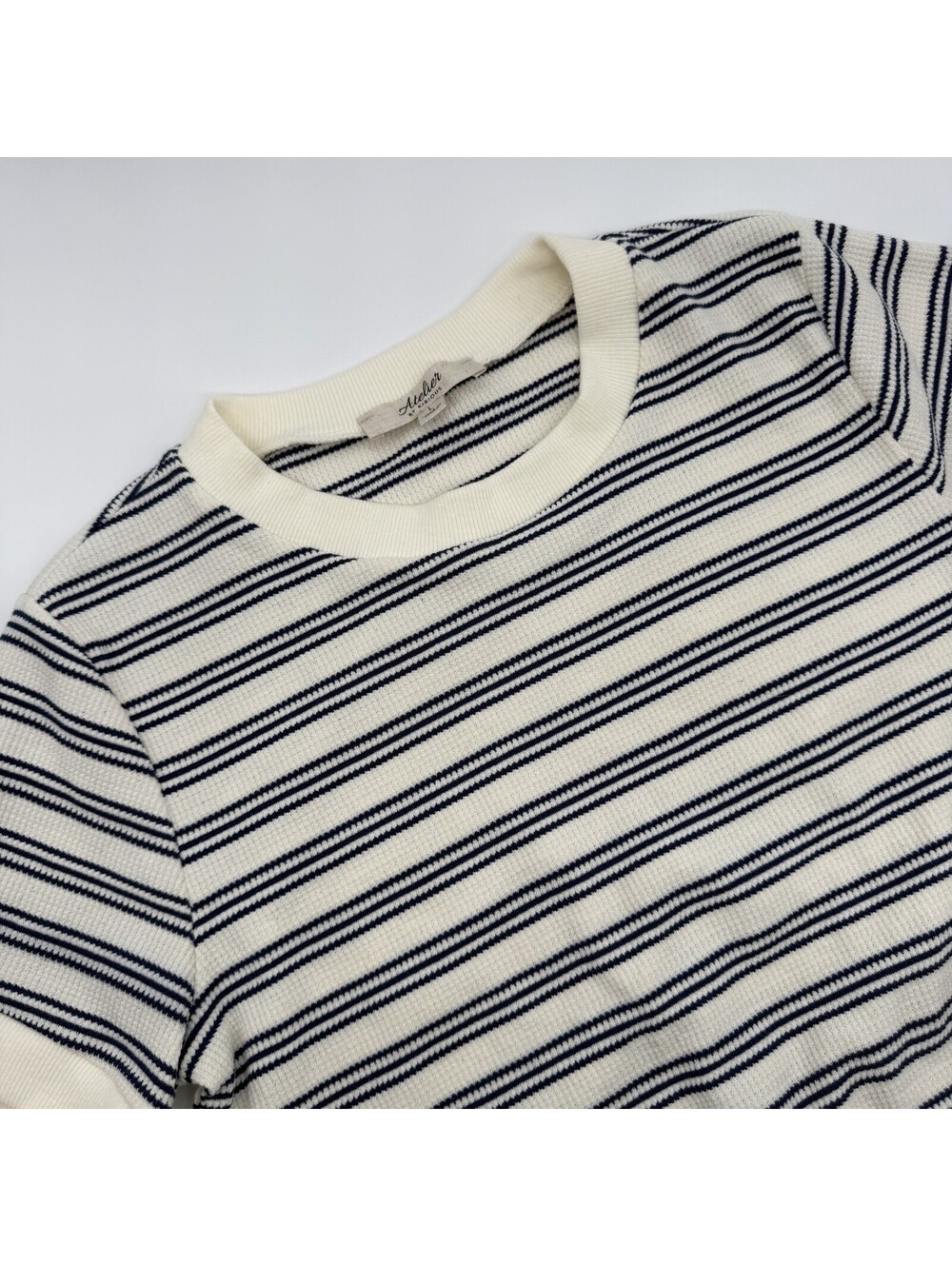 Atelier by Kirious Fisherman Womens Preppy Crew Neck Cropped Sweater L